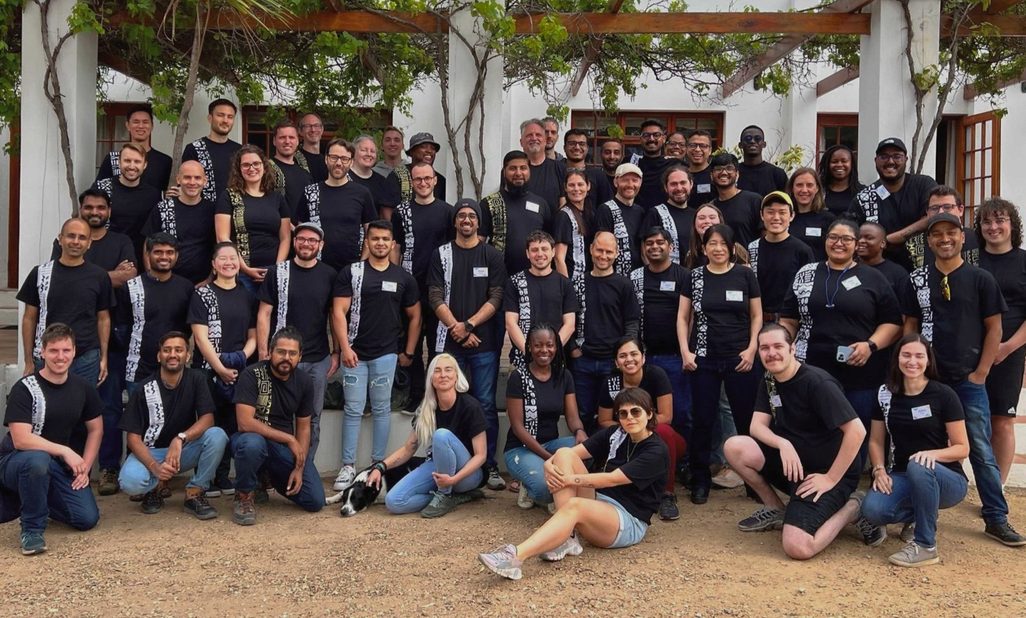 The Dimagi team gathered together