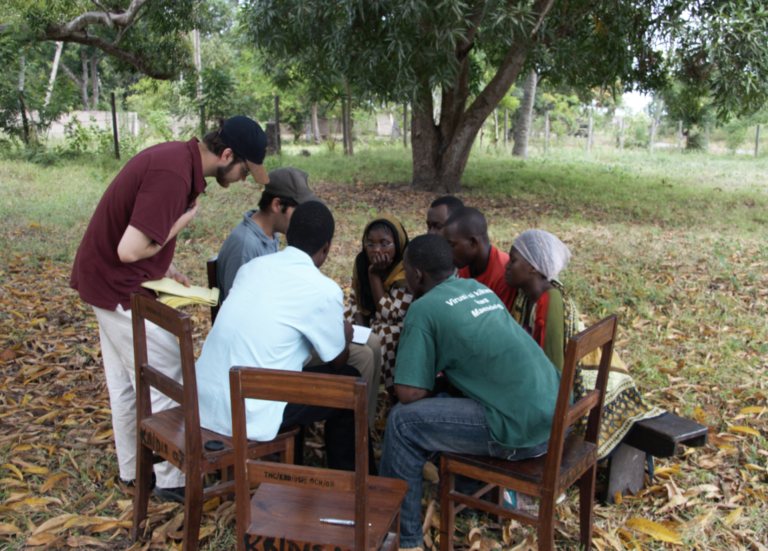 The mango tree outside the Kibada Health Facility in Tanzania where Dimagi gathered early feedback from Community Health Workers.